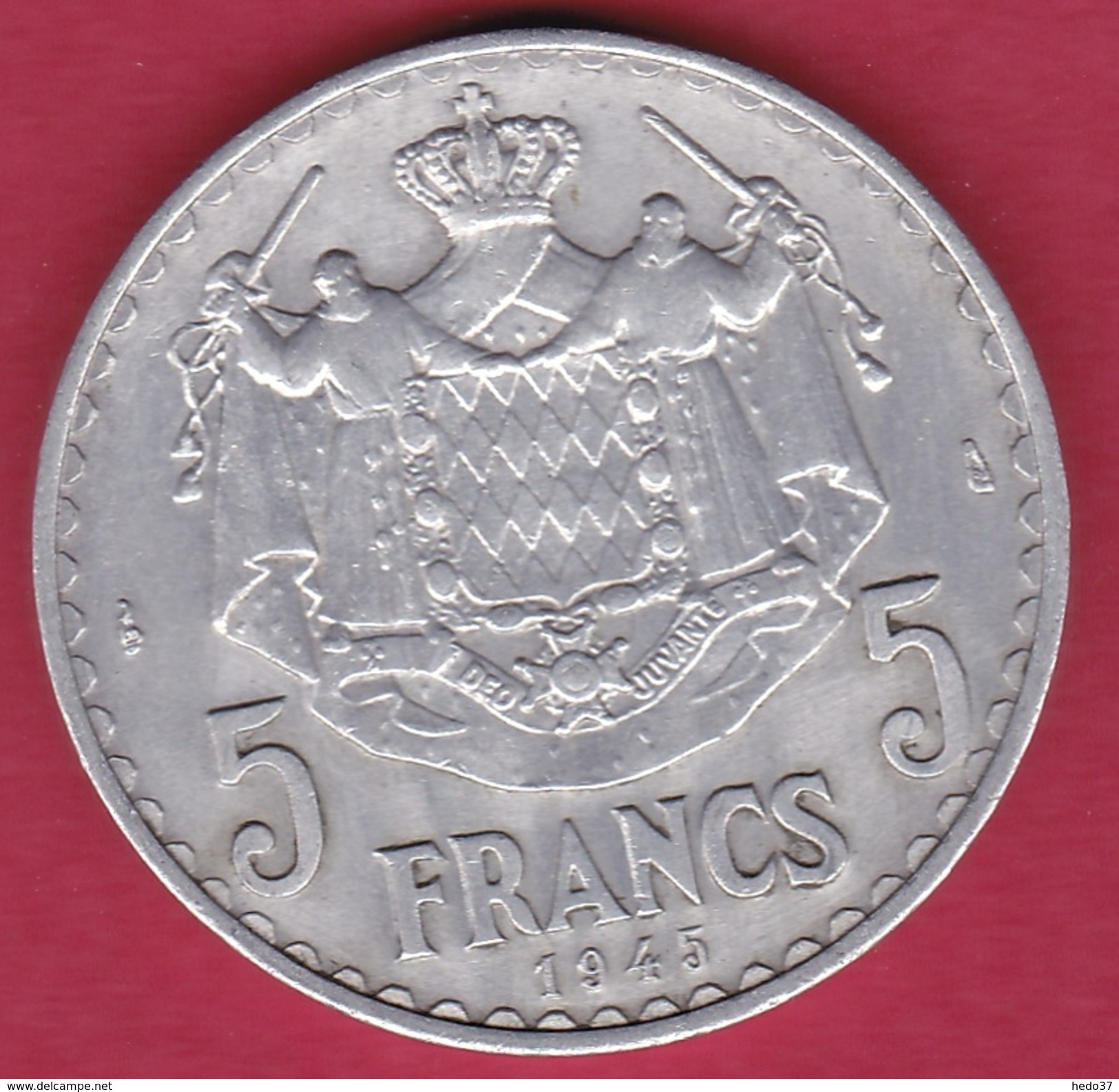 Monaco - Louis II - 5 Francs Aluminium (1943) - 1922-1949 Louis II