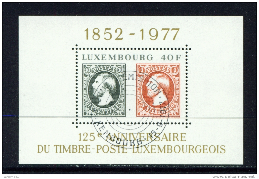 LUXEMBOURG  -  1977  125th Stamp Anniversary  Miniature Sheet  Used As Scan - Used Stamps