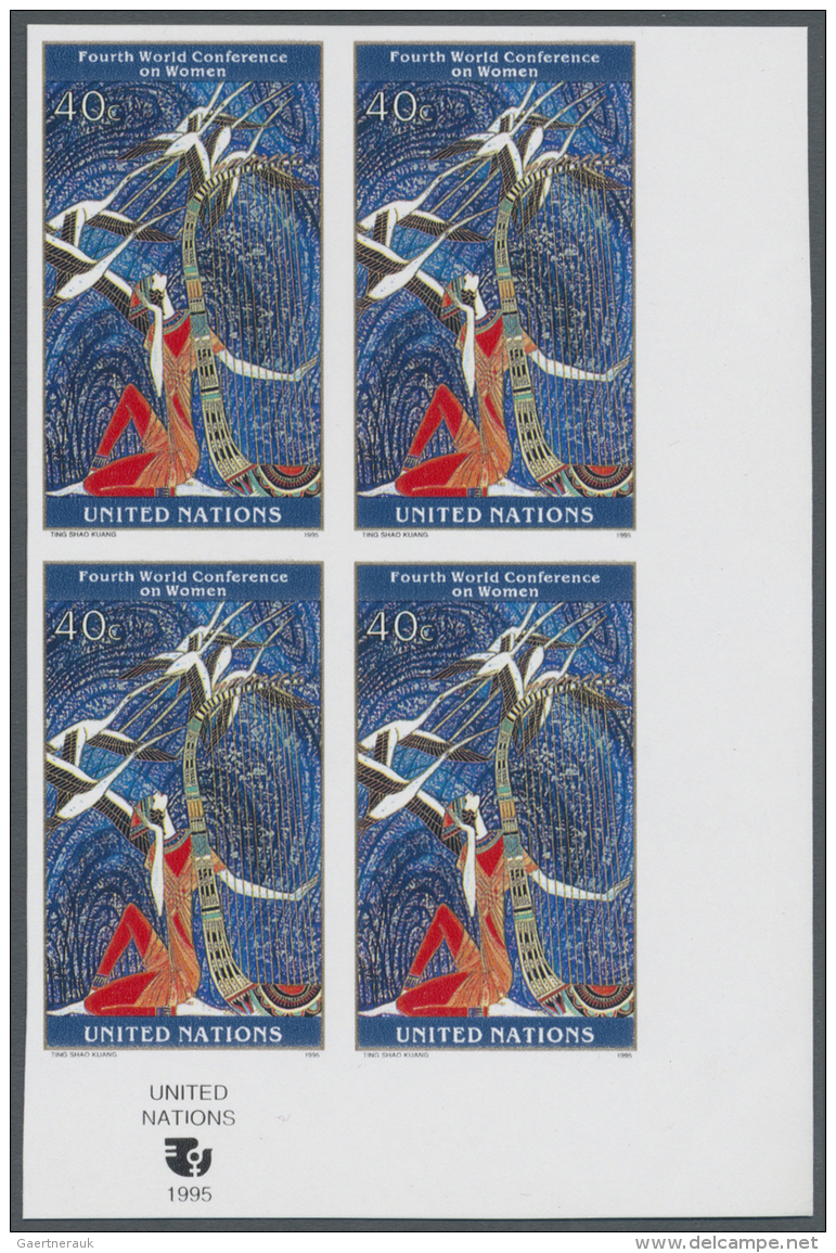 Thematik: Malerei, Maler / Painting, Painters: 1995, UN New York. Imperforate Corner Block Of 4 For The 40c Value Of The - Other & Unclassified