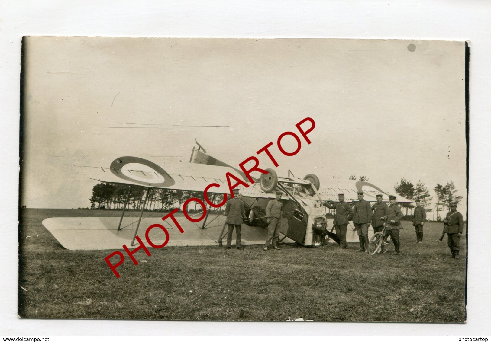 AVION Abattu-Breguet 14B2/1524-NON SITUEE-2x CARTES PHOTOS Allemandes-Guerre-14-18-1 WK-Militaria-Aviation-Fliegerei- - 1914-1918: 1ère Guerre