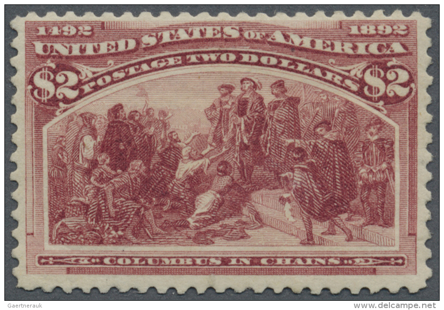Vereinigte Staaten Von Amerika: 1893, Columbus, $2 Brownish Red, Fresh Colour, Mint O.g., Signed And Certificates Diena - Ongebruikt