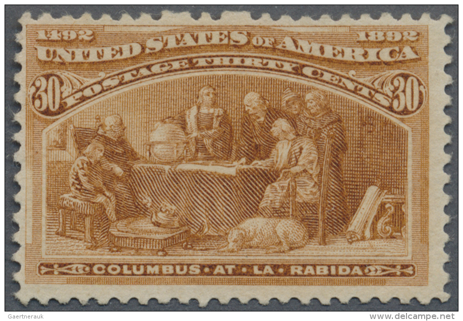 Vereinigte Staaten Von Amerika: 1893, 30c. Orange Brown Mint No Gum, Fine - Unused Stamps