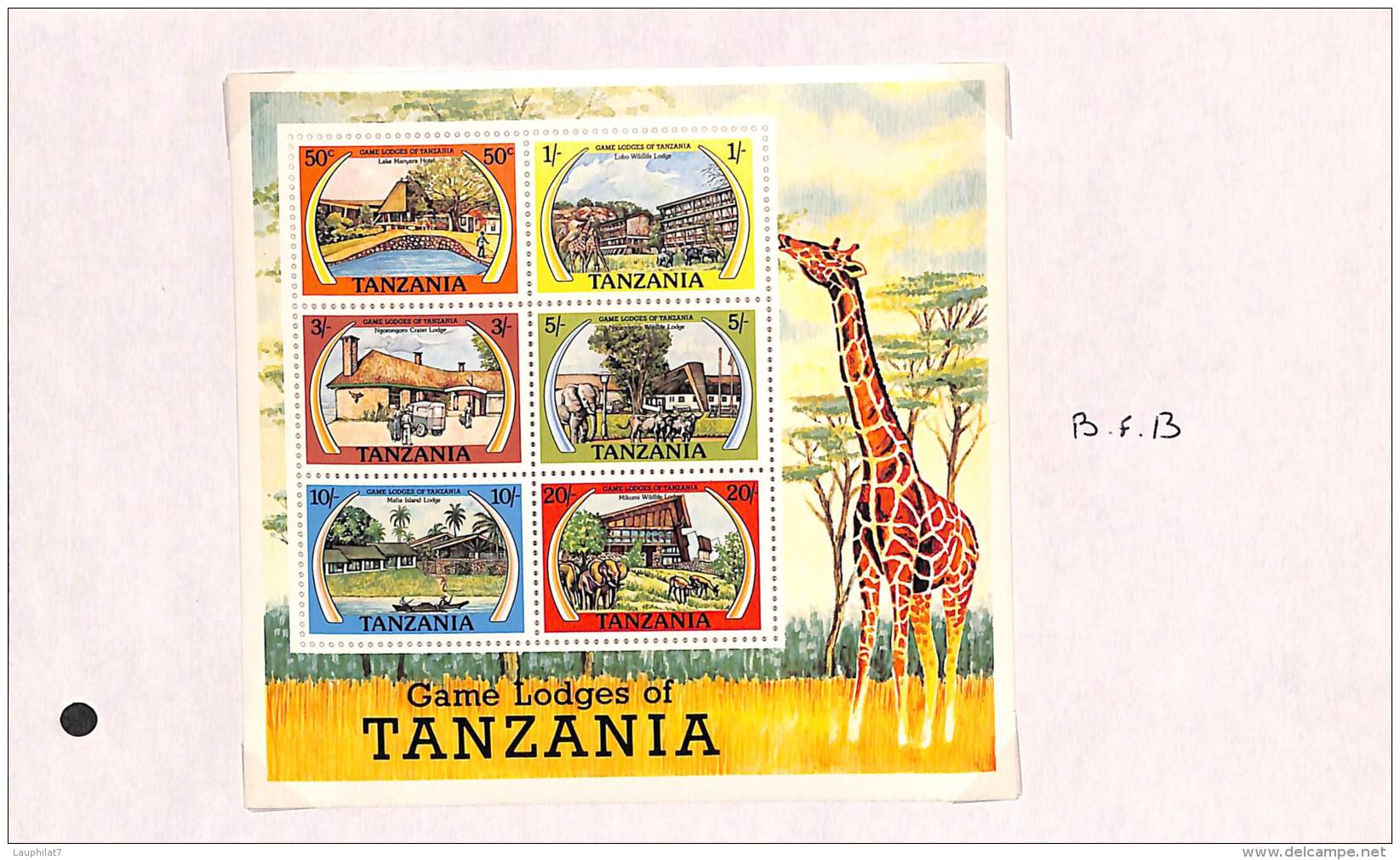 Tanzanie 1978 - BL13, Petit Lot Sur Feuille, Réserves D'animaux - Tanzanie (1964-...)