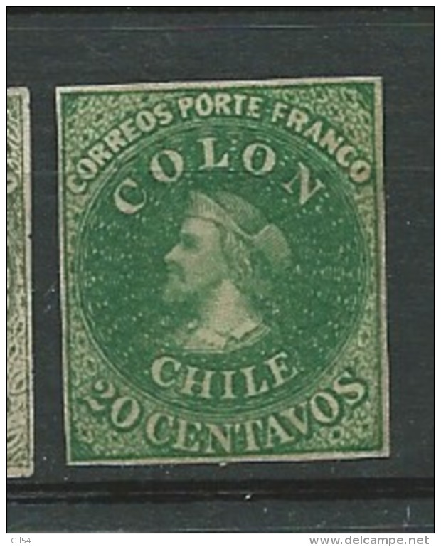 chili lot de 34 timbres periode classique ( yvert entre 1 et 10 )  voir les 33 scans    - bce 4350