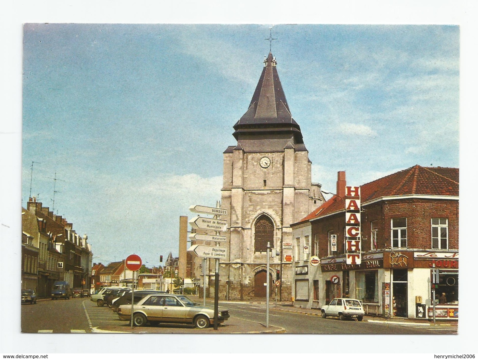 59 Nord - Marcq En Baroeul Place Du Général De Gaulle église St Vincent , Haacht Loto Café - Marcq En Baroeul