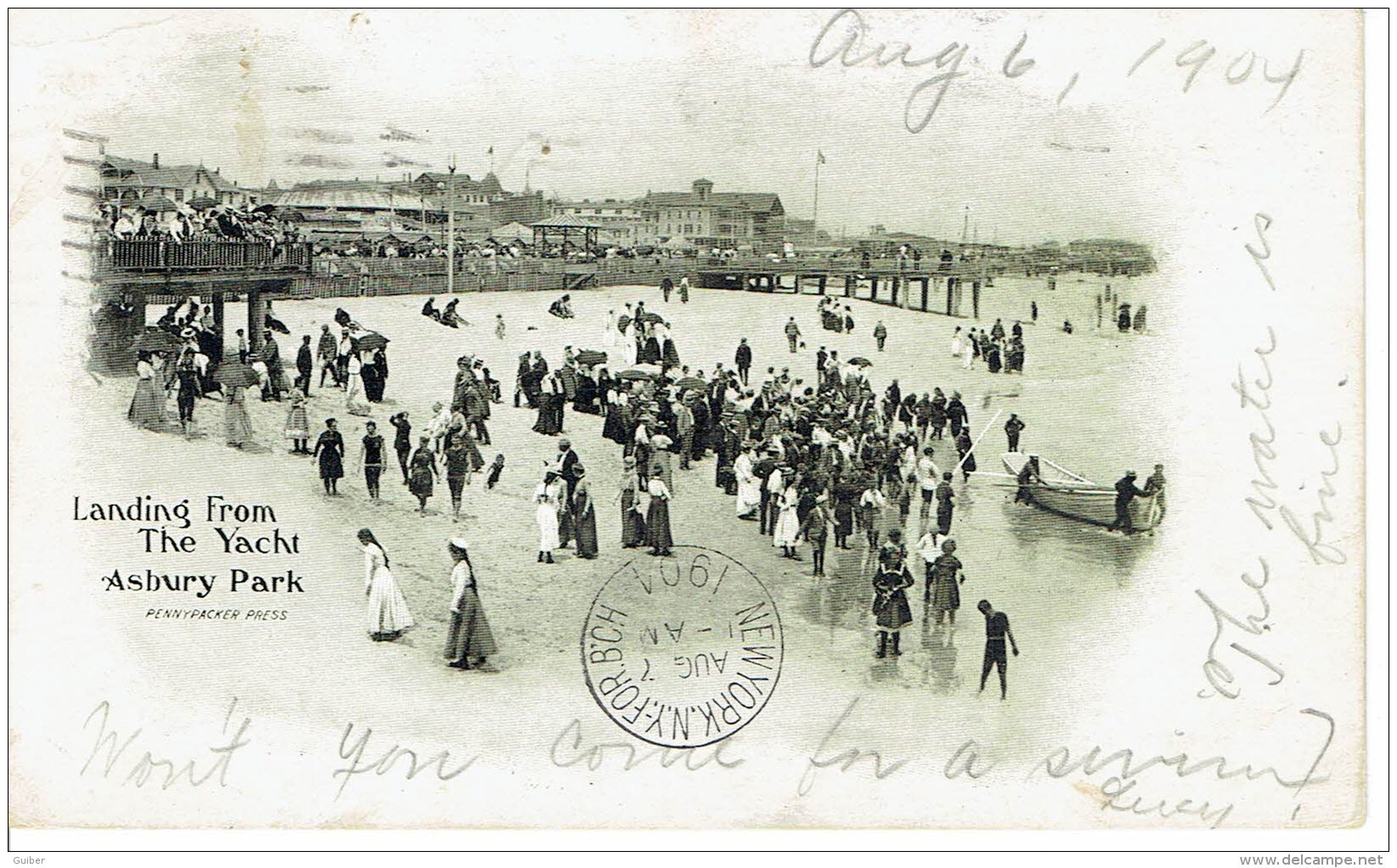 Landing From The Yacht Asbury Park 1904 - Autres & Non Classés