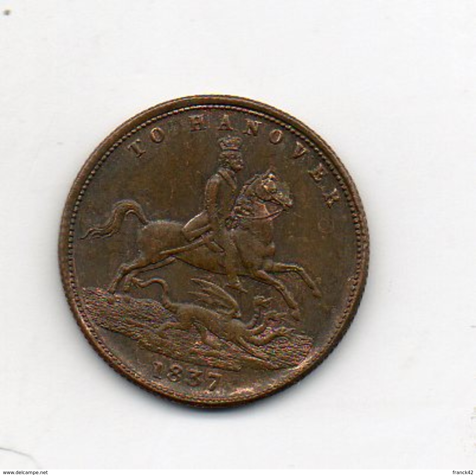 Token. Victoria. 1837. To Hanover - Autres & Non Classés