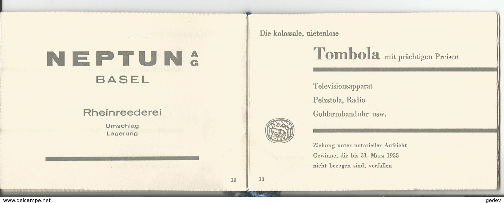 Programme 16 Pages, Spectacle Stadt-Casino Basel Avec Roger Nordmann Et Colette Jean + Publicités (1955) Format 11x15 - Programmes