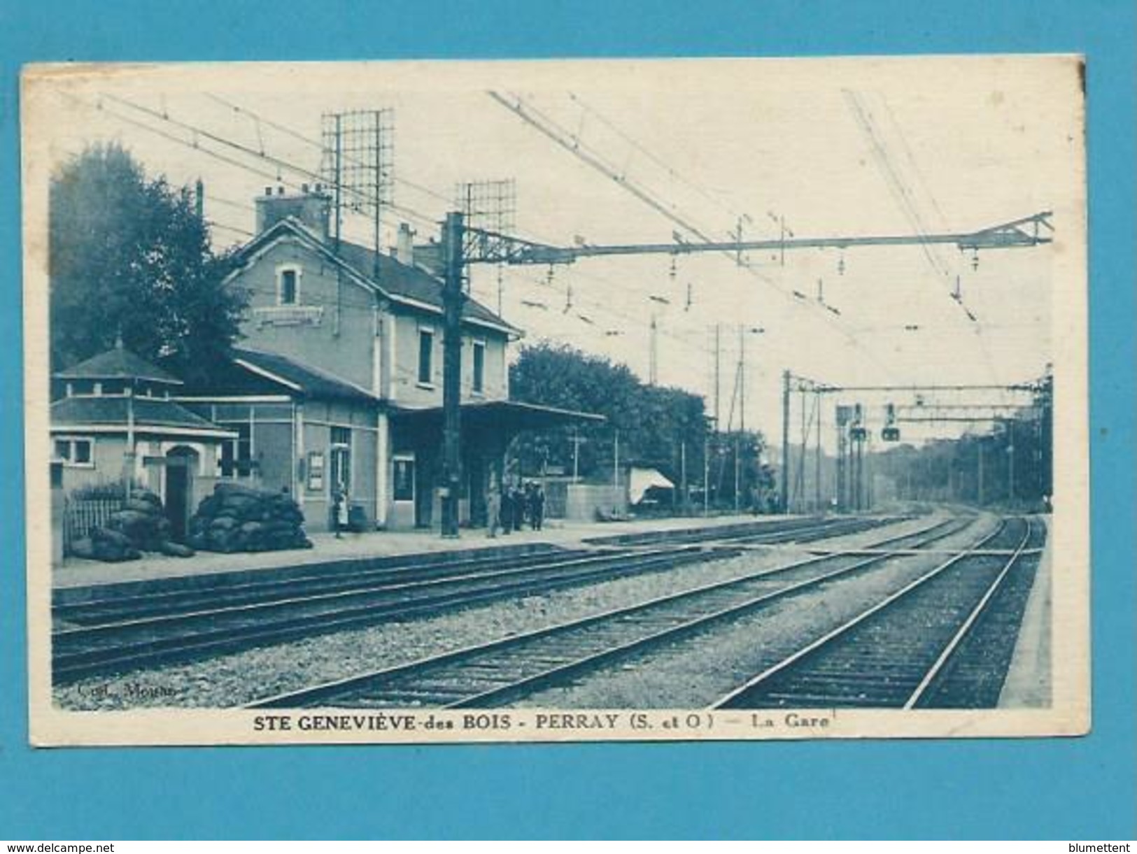 CPSM - Chemin De Fer Gare STE-GENEVIEVE-DES-BOIS - PERRAY (91) - Sainte Genevieve Des Bois