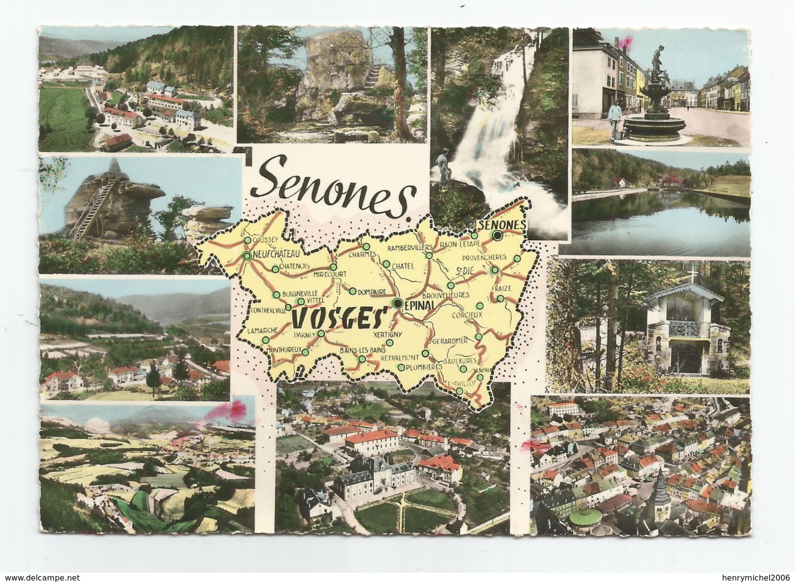 88 - Vosges Senones Carte Géo Multi Vues - Senones