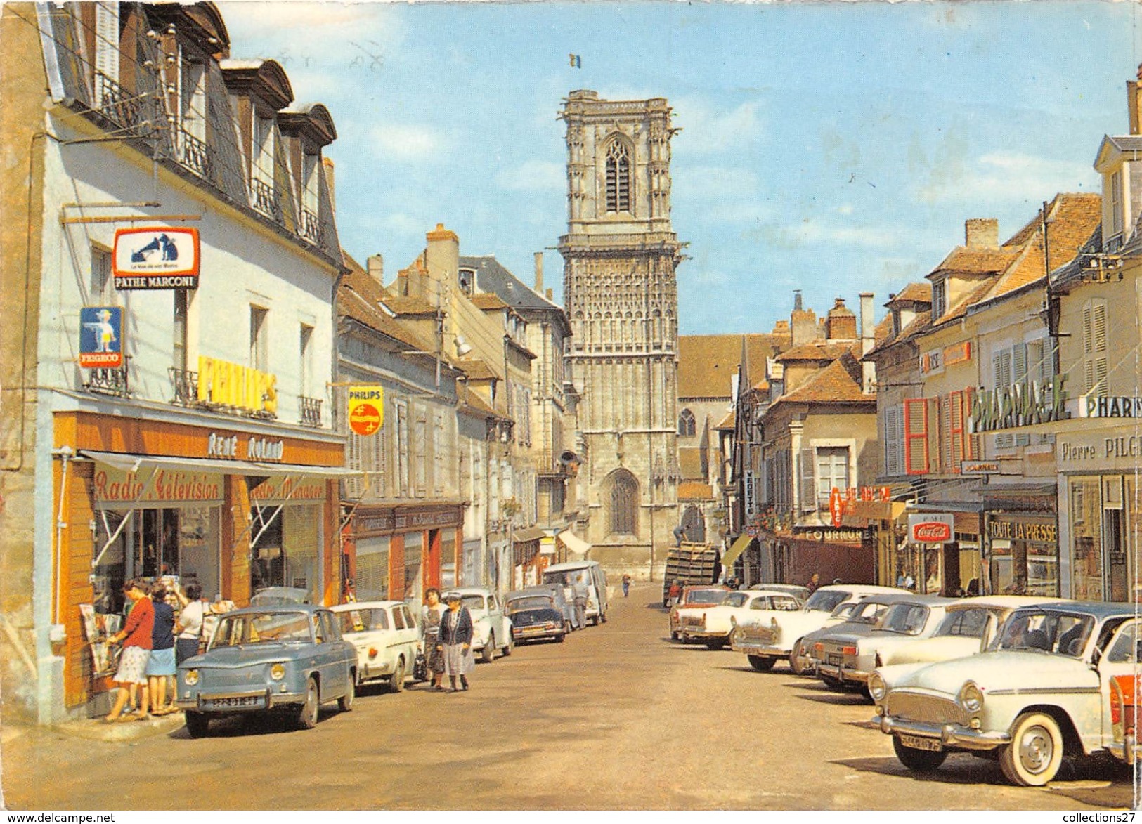 58-CLAMECY- PLACE DU GRAND MARCHE, LA COLLEGIALE ST MARTIN - Clamecy