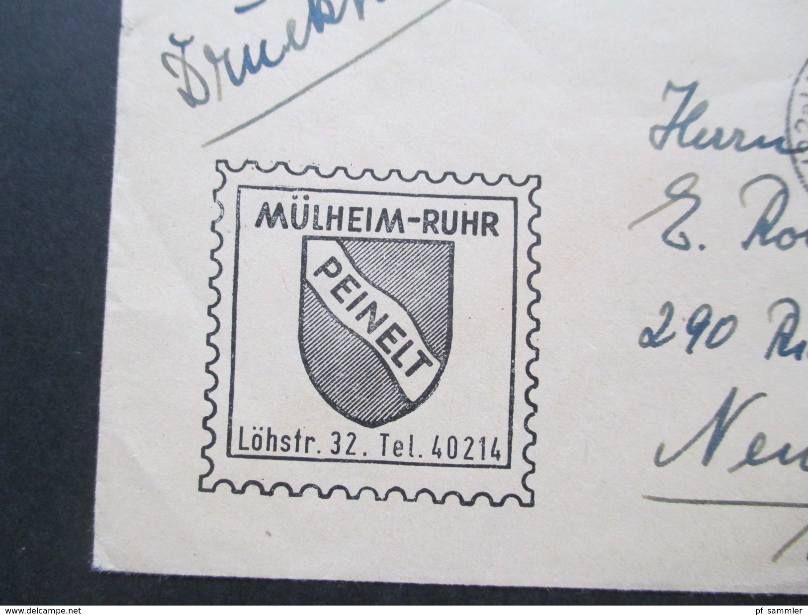 BRD 1951 Nr. 139 Bedarfsbeleg. Marienkirche EF. Drucksache Peinelt Mühlheim - Ruhr. Geprüft Schlegel BPP - Briefe U. Dokumente