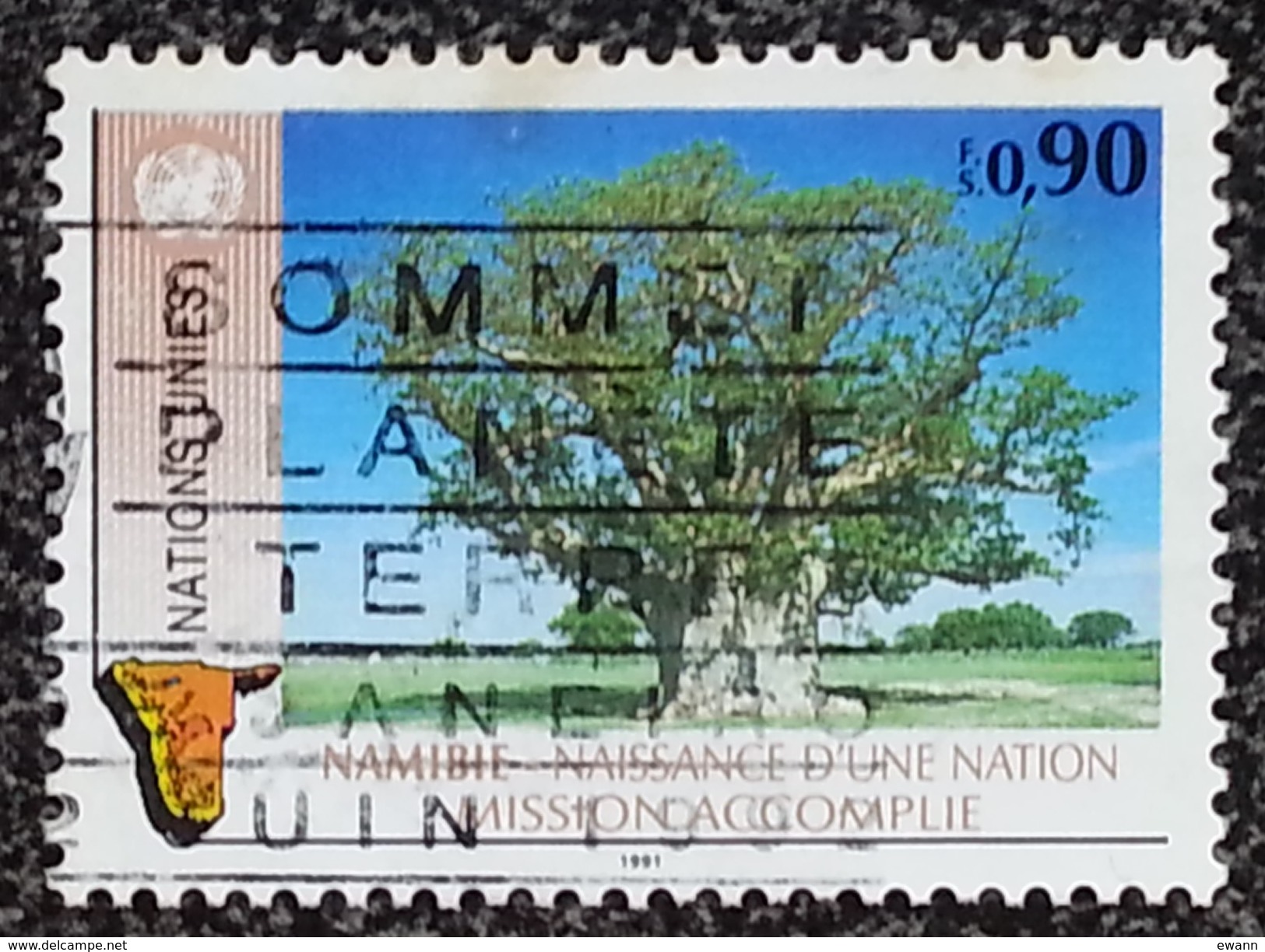 NATIONS-UNIES - Genève - YT N°207 - Namibie, Naissance D'une Nation - 1991 - Oblitéré - Usati