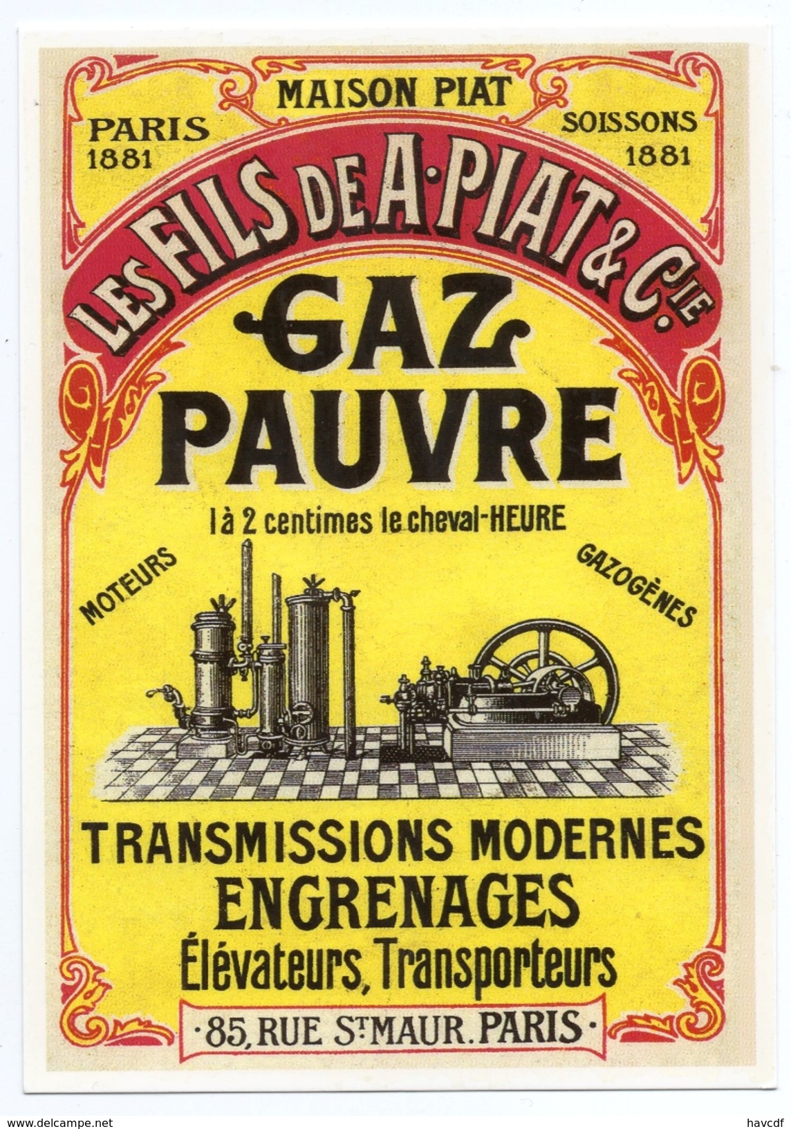 CPM - CENTENAIRE EDITIONS - MATERIEL AGRICOLE - 58 - LES FILS DE A.PIAT & Cie - SOISSONS Et PARIS 1881 - Soissons