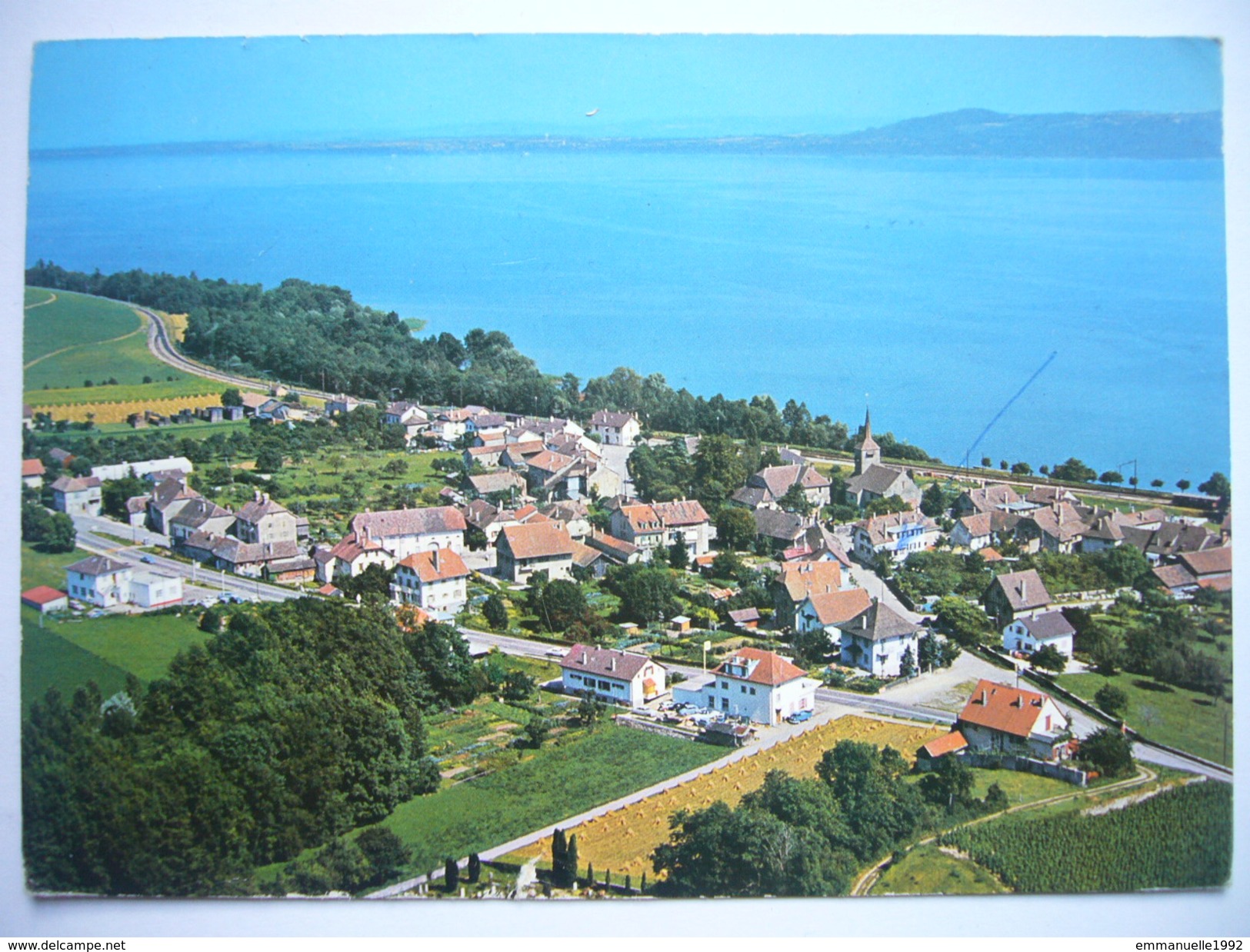 CP - CPSM Suisse - Canton De Vaud - Concise Et Le Lac De Neuchâtel - Années 1970 - Concise