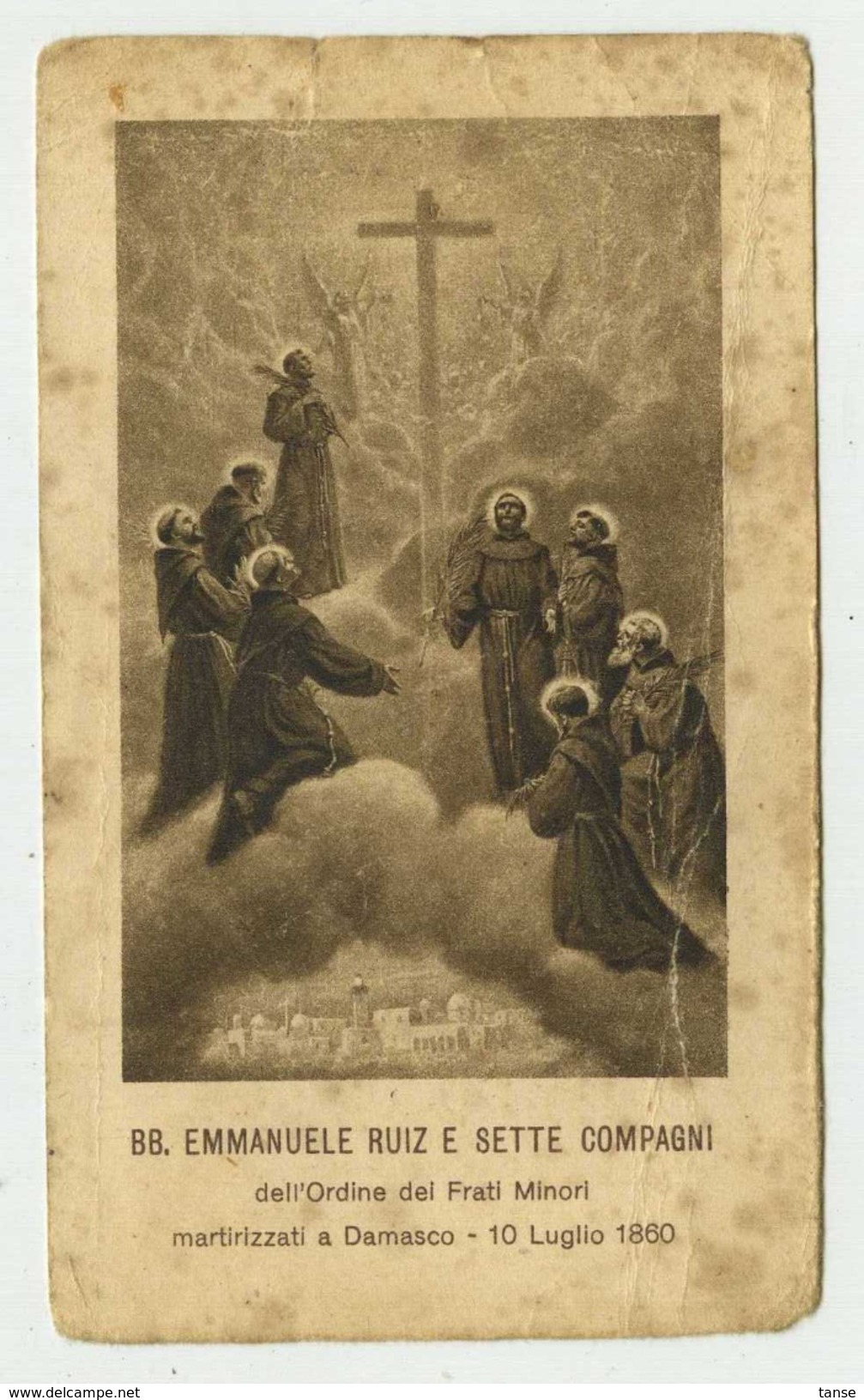 Beati Emanuele Ruiz E Compagni Detti "Beati Martiri Di Damasco" - Imprimatur 1926 S.Lega Eucaristica - Devotion Images