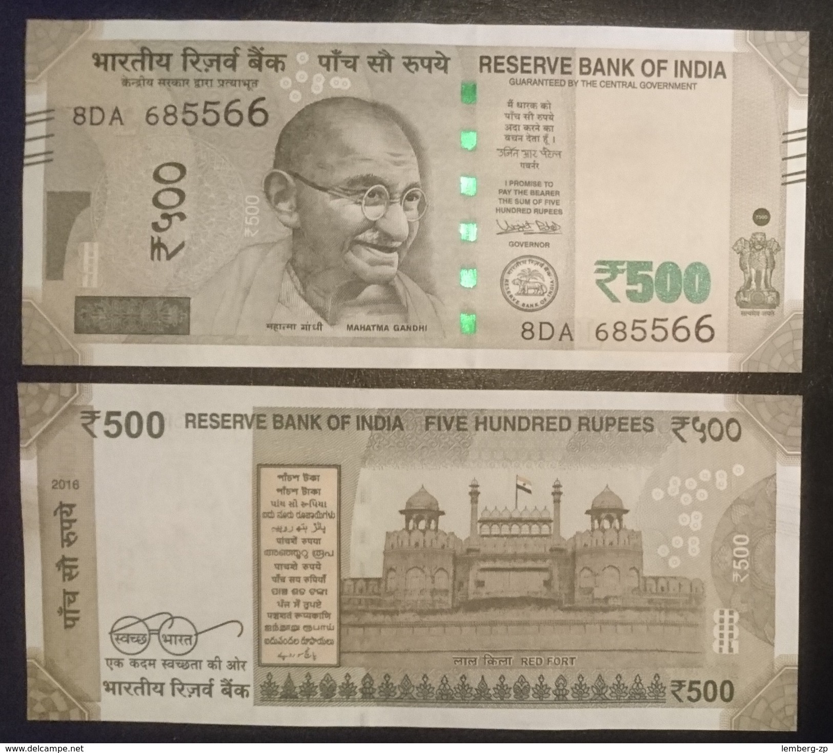 India - 500 Rupees 2016 UNC Lemberg-Zp - India