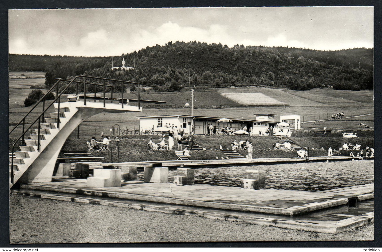 A4174 - Alte Foto Ansichtskarte - Steinbach Hallenberg - Schwimmbad Freibad - Dtraub & Fischer - TOP - Steinbach-Hallenberg