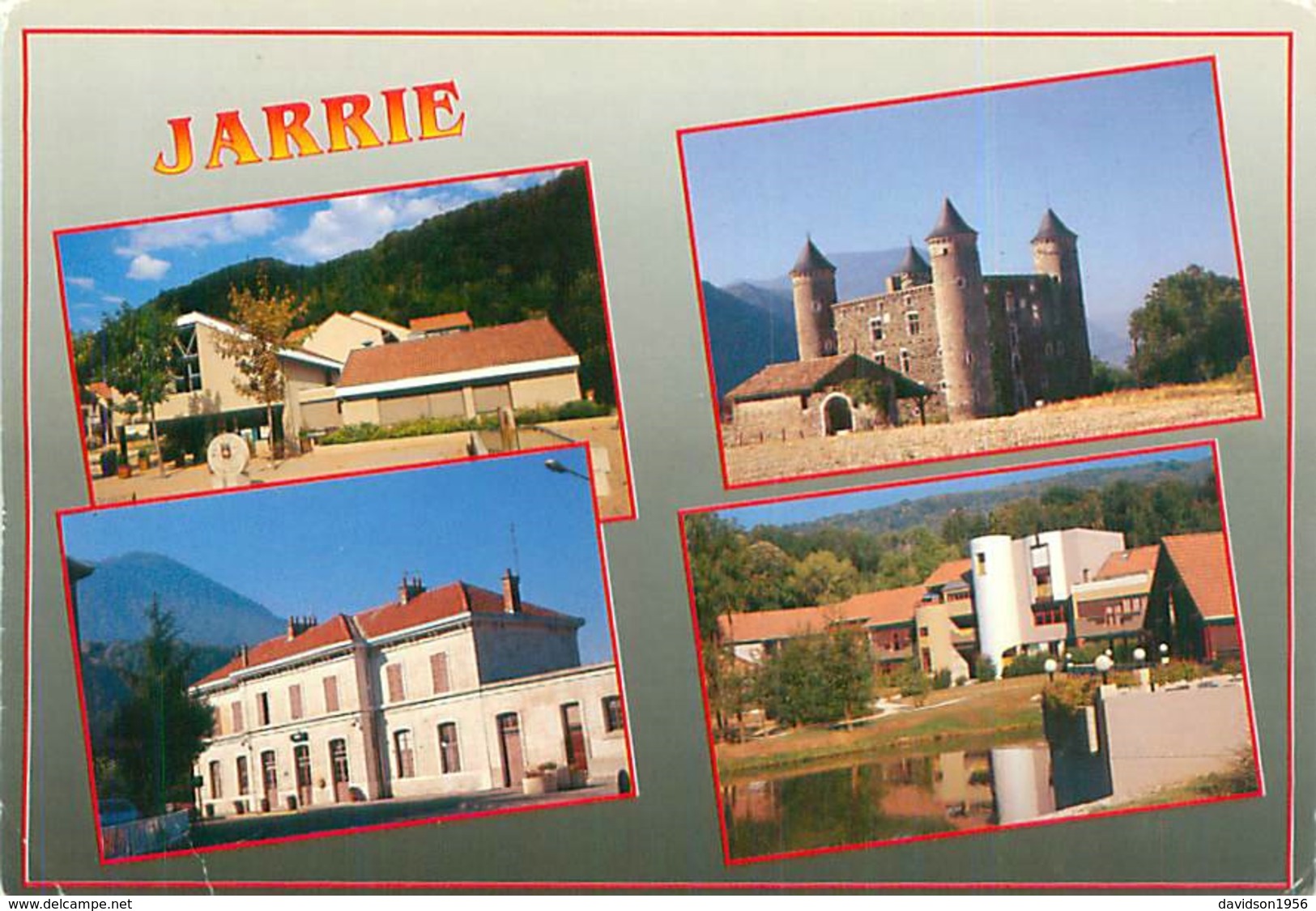 Cpsm  -   Jarrie - La Mairie ,la Gare ,le Chateau Bon Repos       S242 - Autres & Non Classés