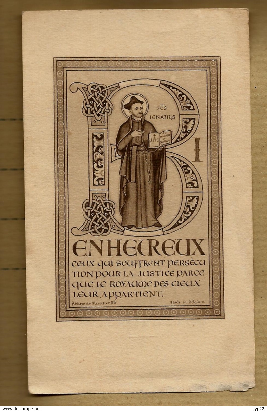 Image Pieuse Holy Card Souvenir De Mission De Lanrivoaré 1945 - Lib Léon Landivisiau - Saint Ignace Lettrine B - Images Religieuses