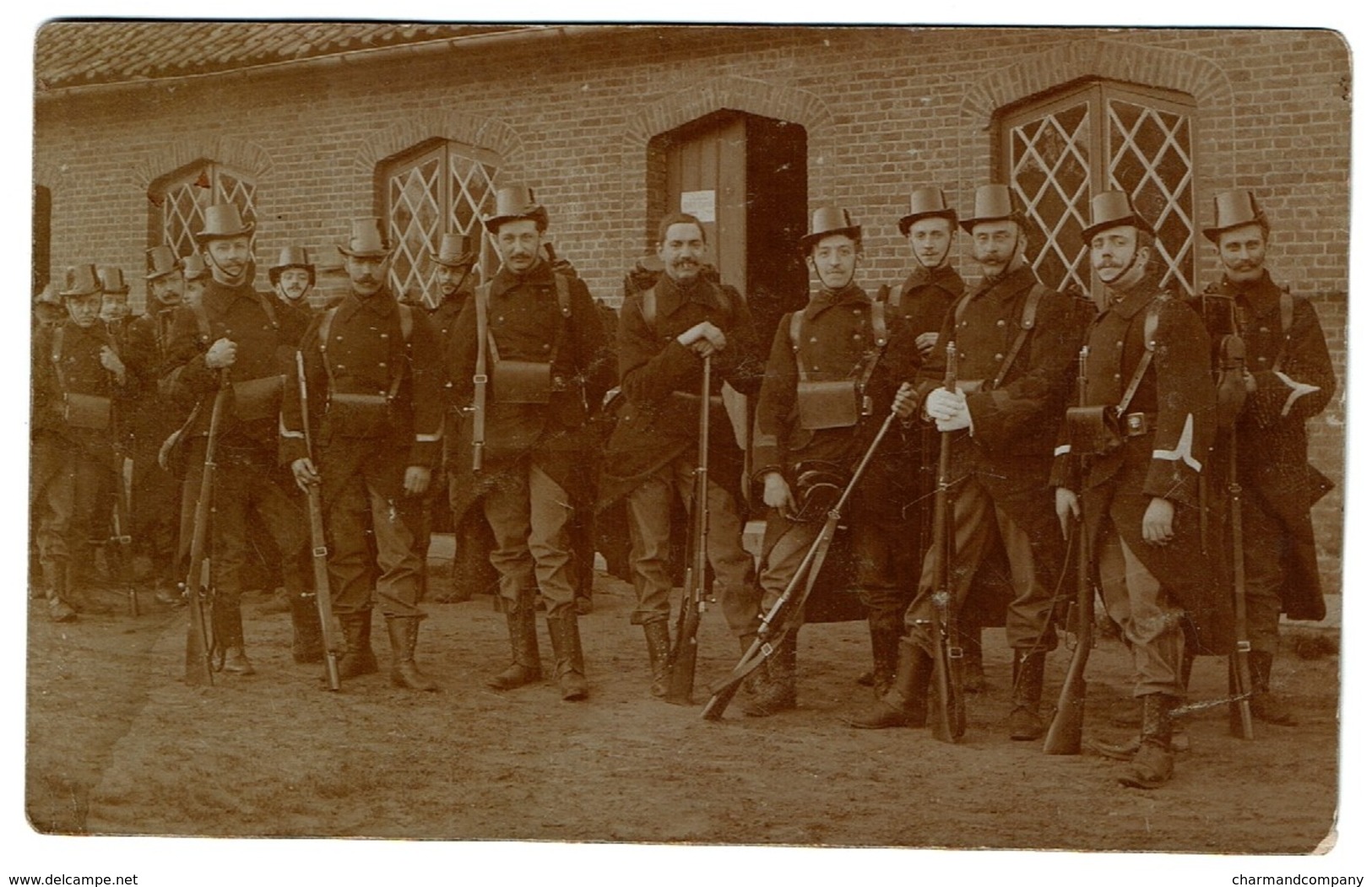 Carte Photo 1907 Bourg-Léopold - Camp De Beverloo - Garde Civique ? 2 Scans - Kazerne