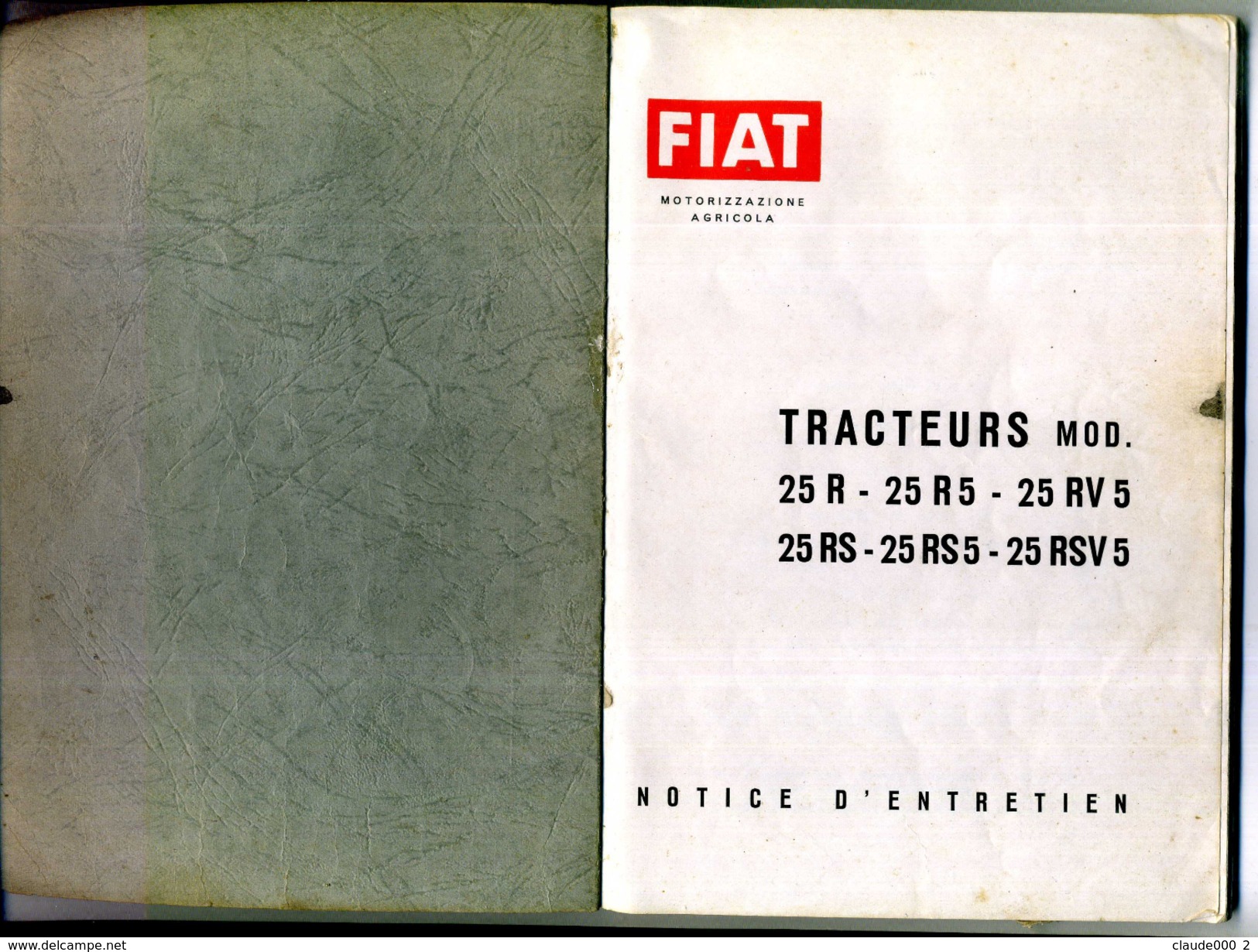 TRACTEUR FIAT 25R NOTICE D'ENTRETIEN + PLANS EN COUPE ET PIECES DETACHEES  Et SES DERIVES - Do-it-yourself / Technical