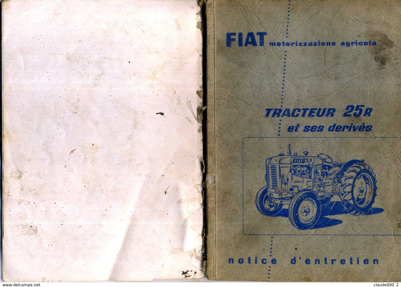 TRACTEUR FIAT 25R NOTICE D'ENTRETIEN + PLANS EN COUPE ET PIECES DETACHEES  et SES DERIVES