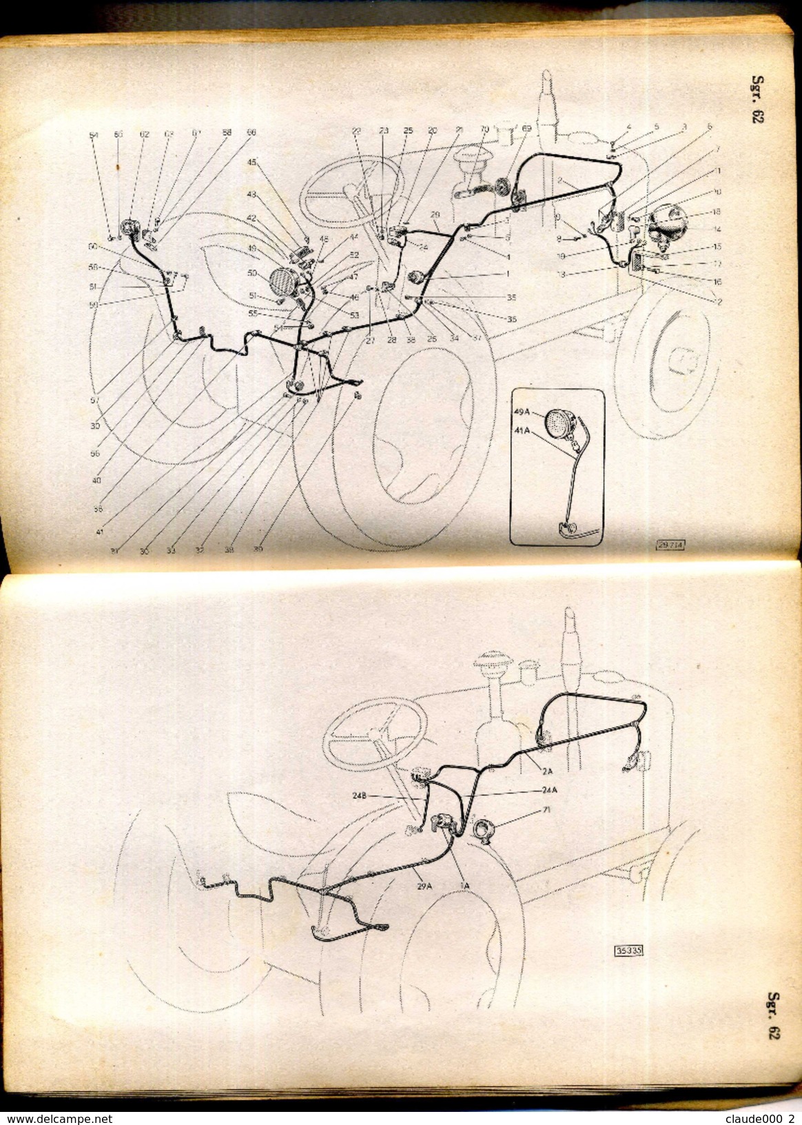 TRACTEUR FIAT 25R NOTICE D'ENTRETIEN + PLANS EN COUPE ET PIECES DETACHEES  et SES DERIVES