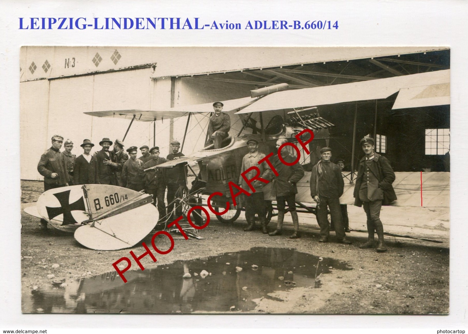 Avion ADLER-B.660/14-Leipzig-LINDENTHAL-CARTE PHOTO Allemande-Guerre-14-18-1 WK-Militaria-Aviation-Fliegerei- - Leipzig