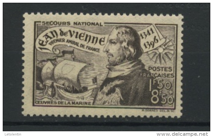 FRANCE - JEAN DE VIENNE - N° Yvert 544 ** - Unused Stamps