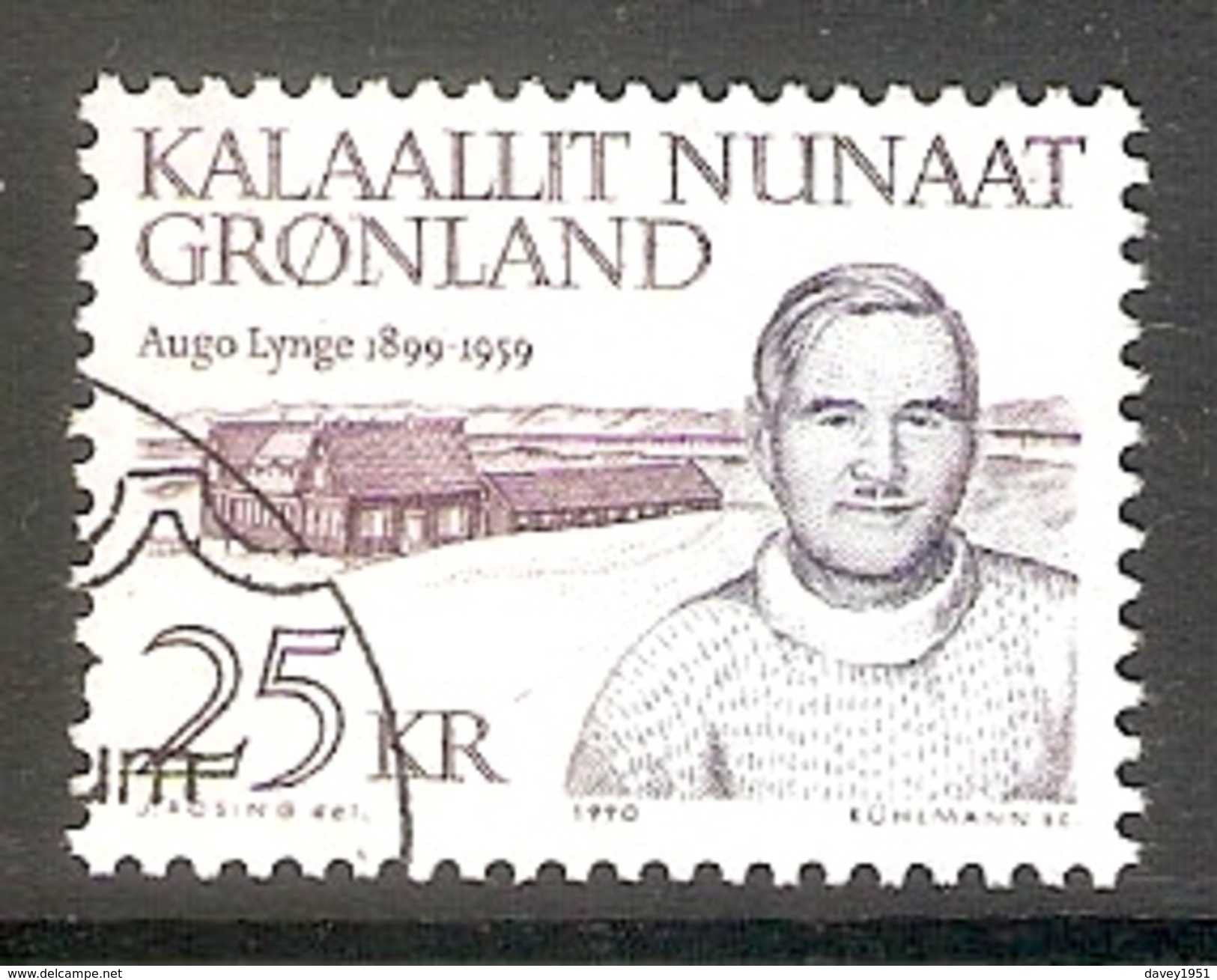 004124 Greenland 1990 Frederik Lynge 25K FU - Used Stamps