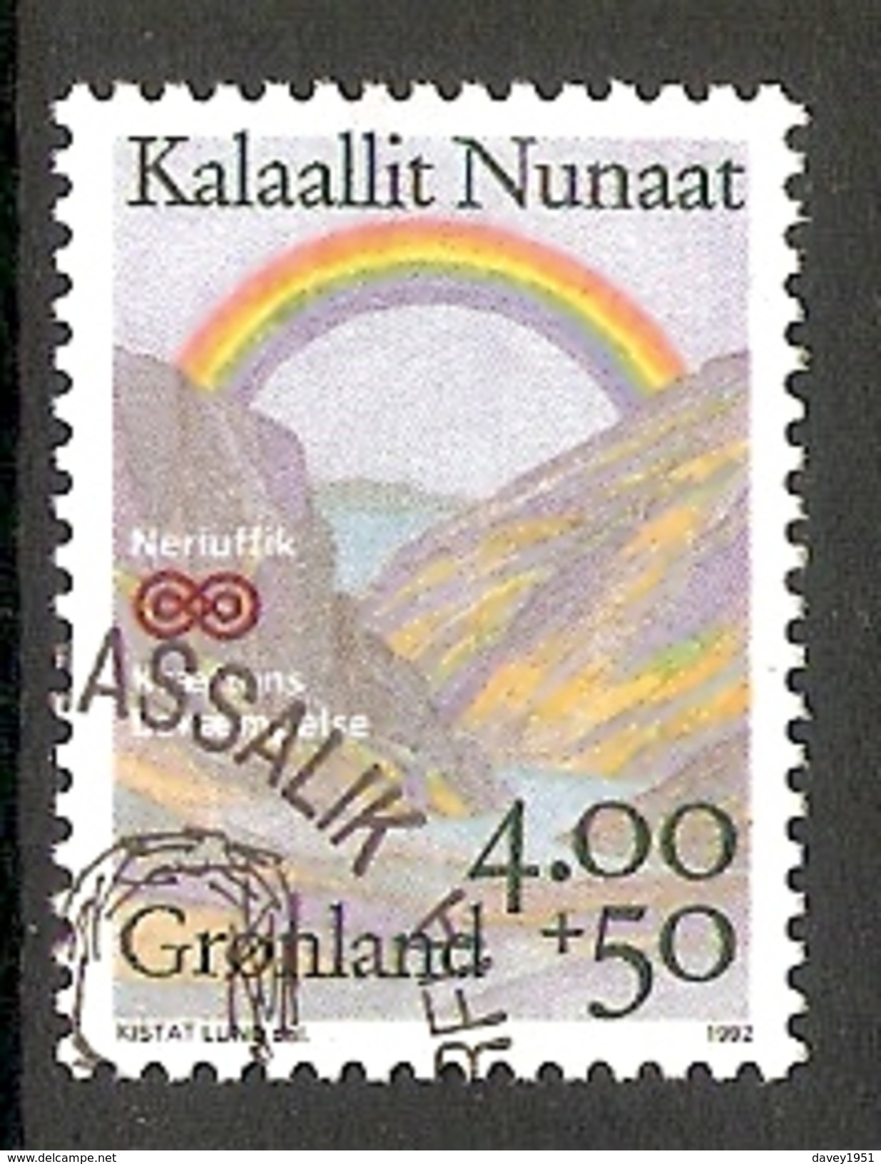 004129 Greenland 1992 Neriuffik 4K + 50o FU - Used Stamps