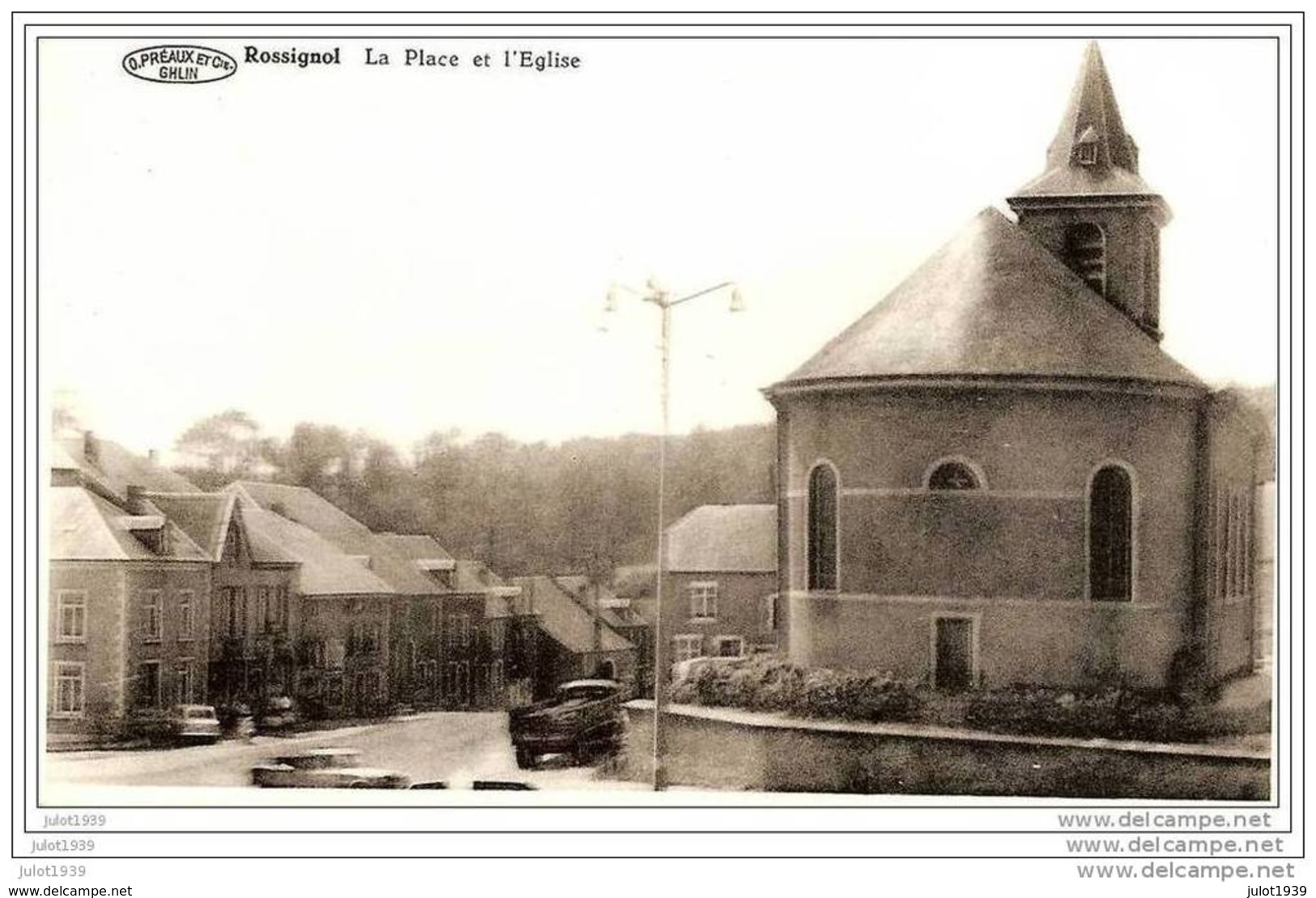 ROSSIGNOL ..-- TINTIGNY ..-- La Place Et L´ Eglise . 1974 Vers LUXEMBOURG ( Mme Berthe NININ ) . - Tintigny
