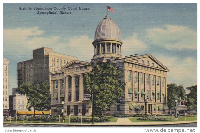 Illinois Springfield Historic Sangamon County Court House Curteich - Springfield – Illinois