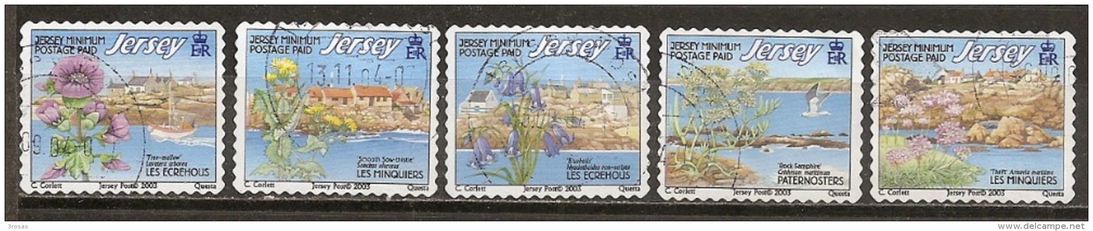 Jersey 2003 Fleurs Et Vues Flowers And Views Obl Super BARGAIN - Jersey