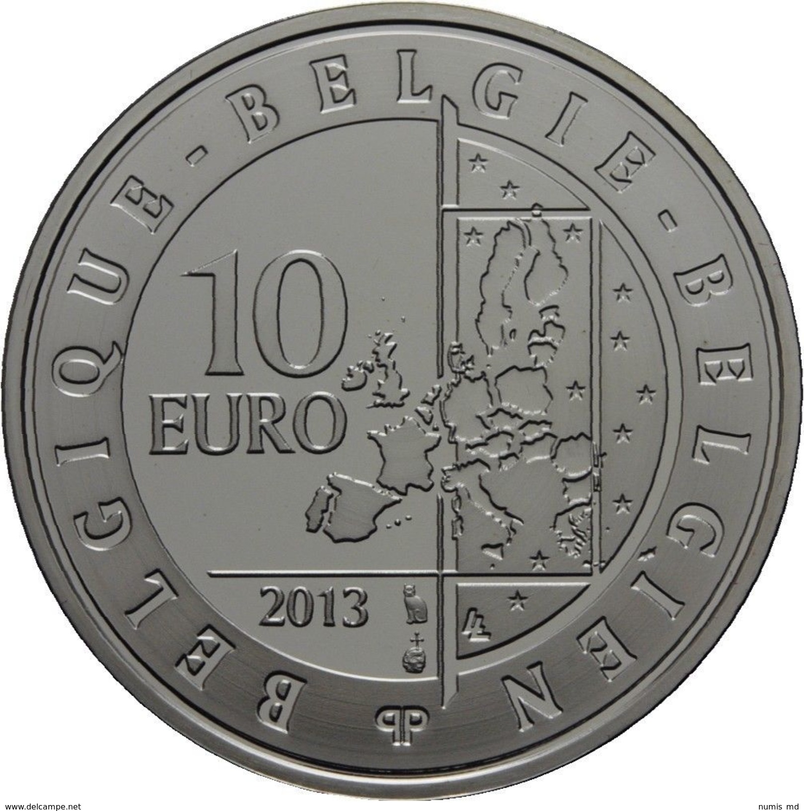 BE74 BELGIQUE 10 &euro; EURO 2013 Hugo Claus - ARGENT - Belgique