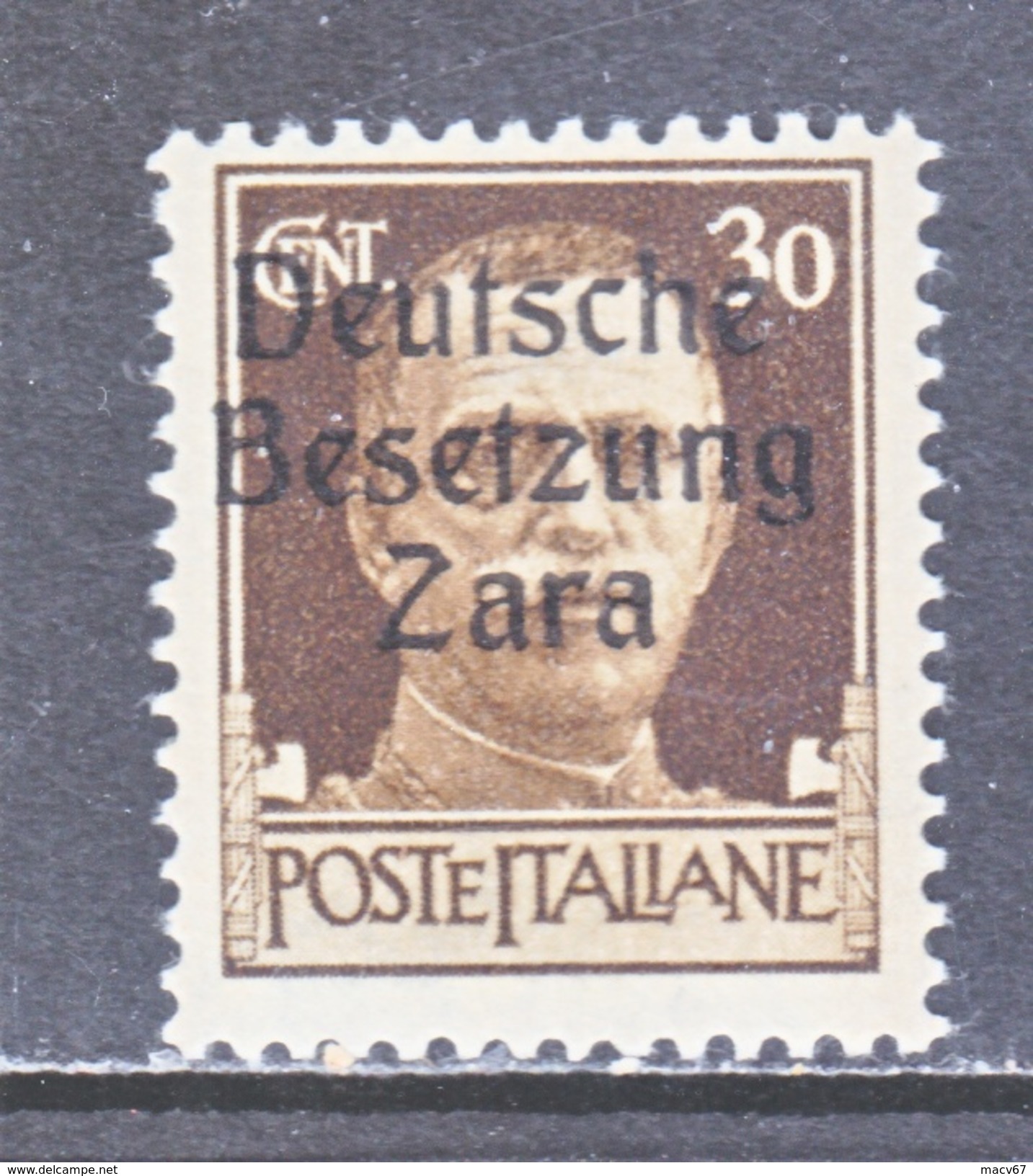 GERMAN  OCCUP. ZARA  S 6  **  SIGNED - German Occ.: Zara