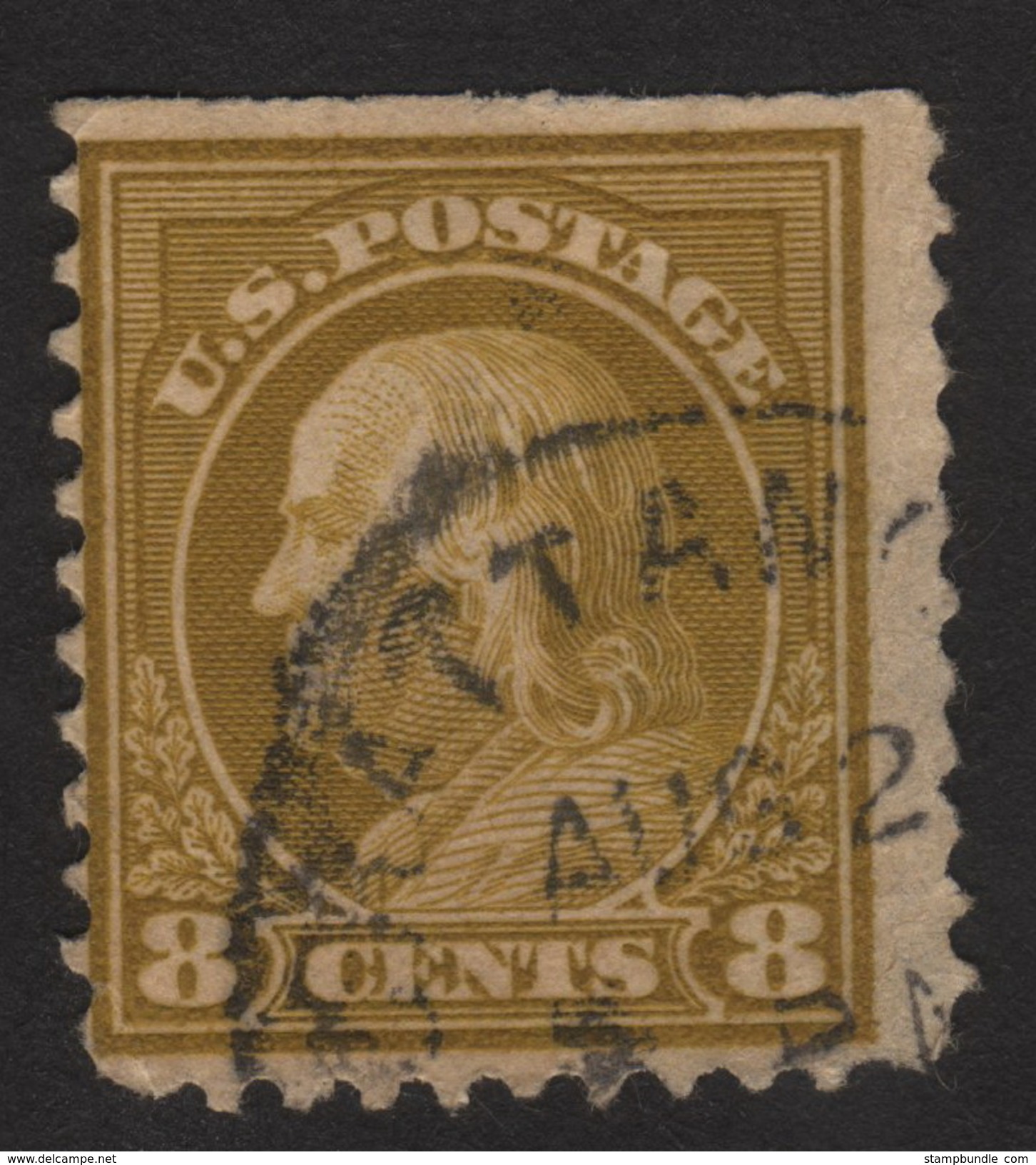 1917, US, 8c, Used, Benjamin Franklin, Sc 508 - Gebruikt