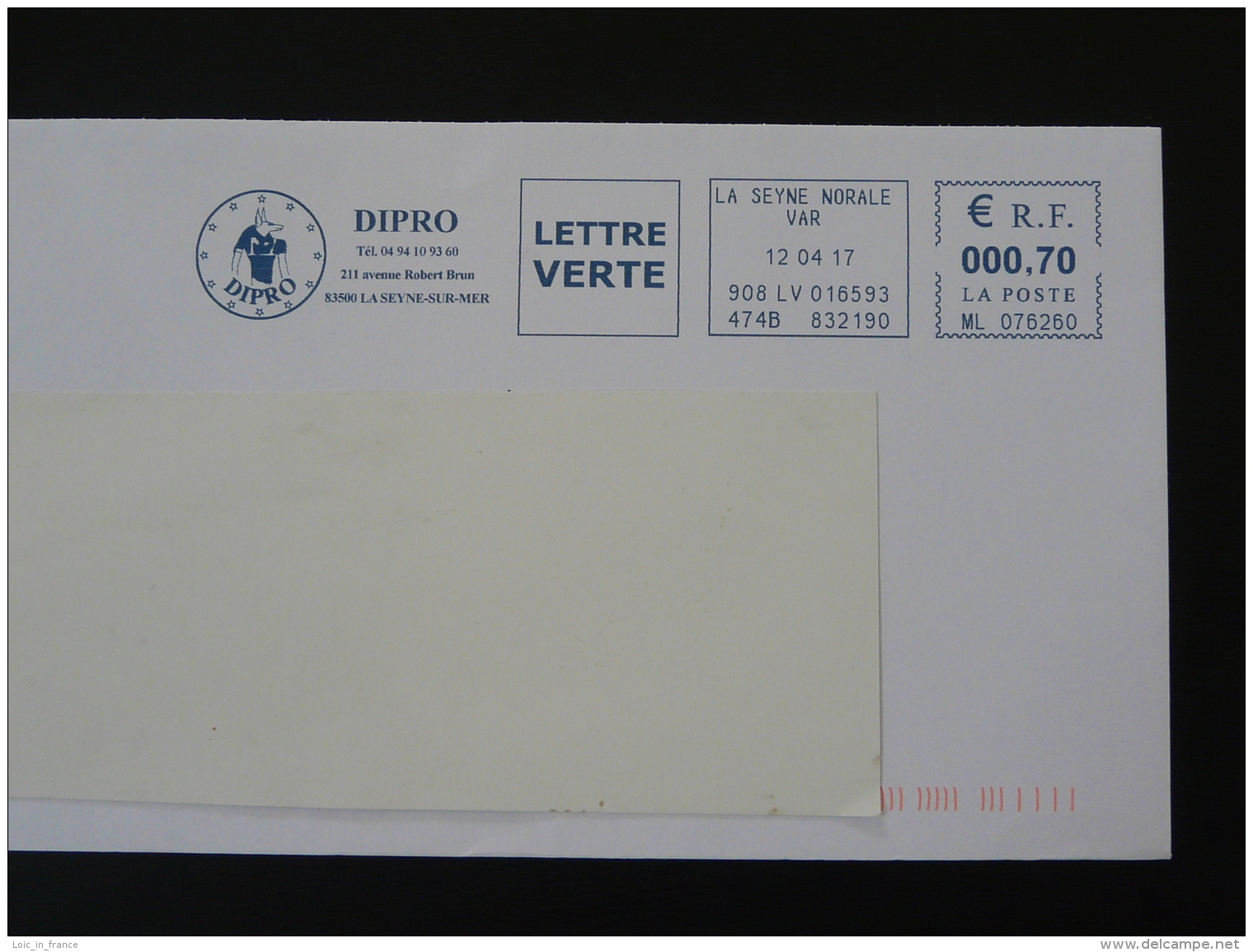 Mythologie Egyptienne Mythology (lettre Verte) La Seyne Sur Mer 83 Var - EMA Sur Lettre Slogan Meter On Cover - Aegyptologie