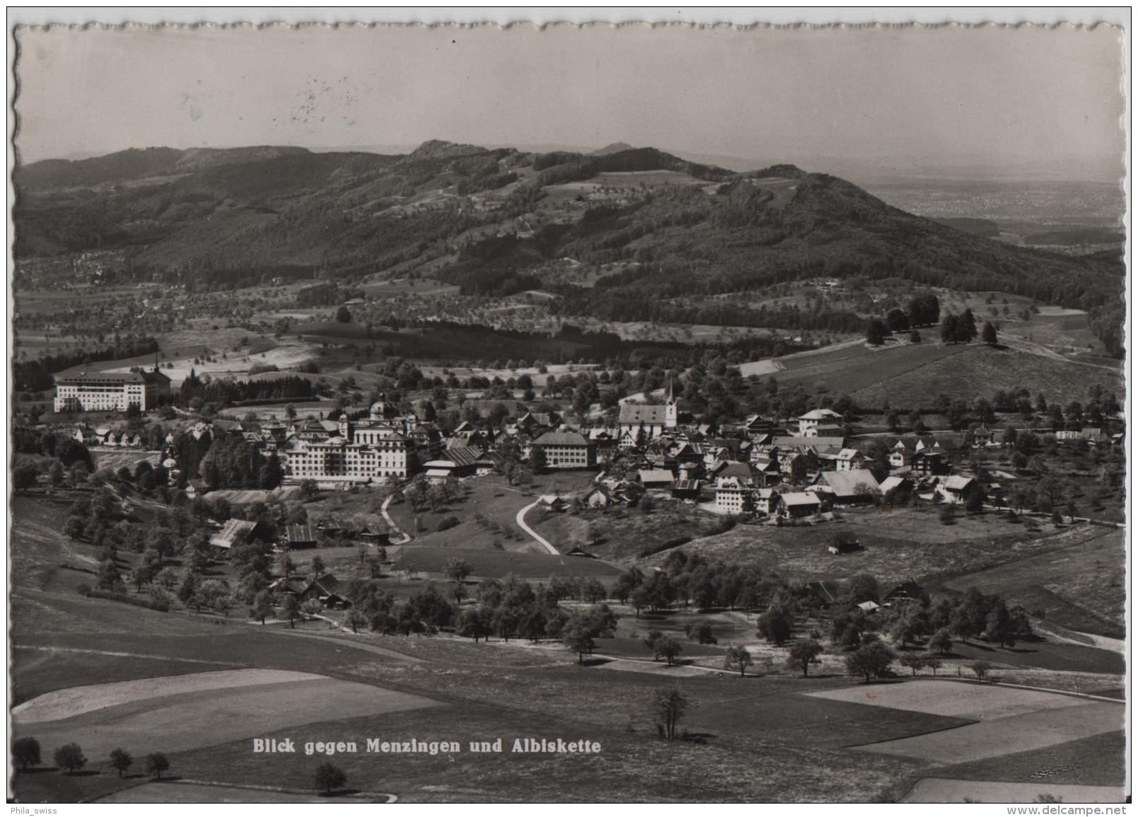 Blick Gegen Menzingen Und Albiskette - Photo: J. Gaberell No. 38123 - Menzingen