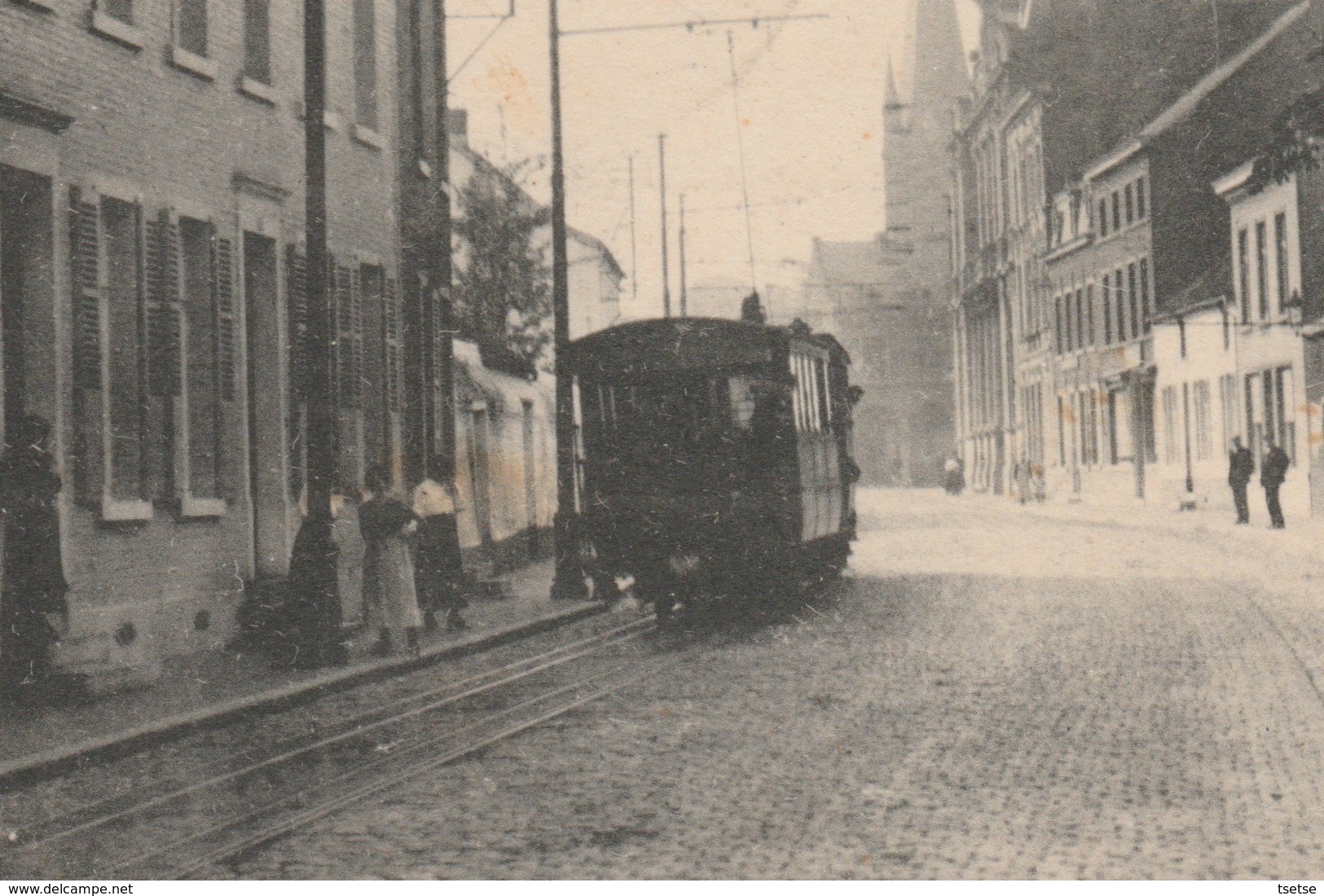 Boussu - Rue François Dorzée - TRAM , Belle Animation - 1920 ( Voir Verso ) - Boussu