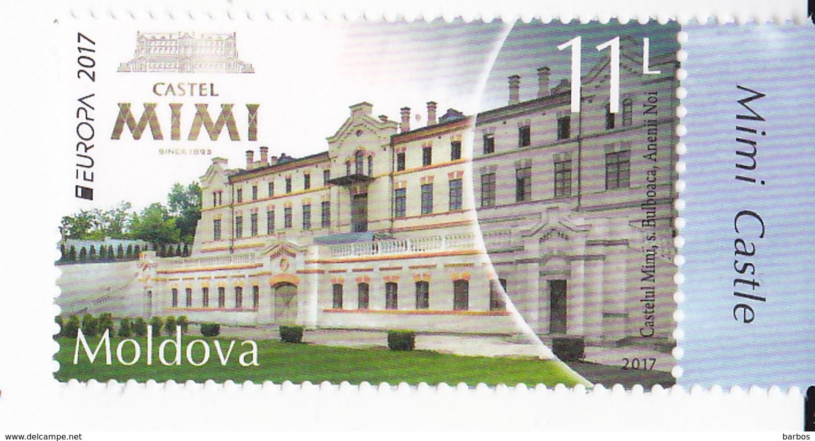 2017 , Moldova , Moldavie ,  Europa , Castles , 1 V. , MNH - 2017