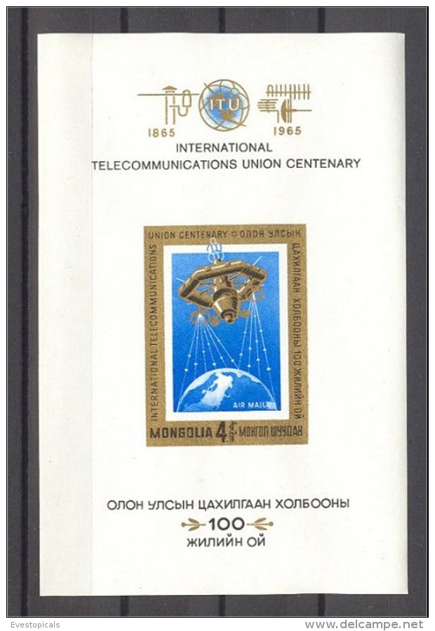 MONGOLIA, SS TELECOMMUNICATION / SPACE 1965 NH **! - Mongolie