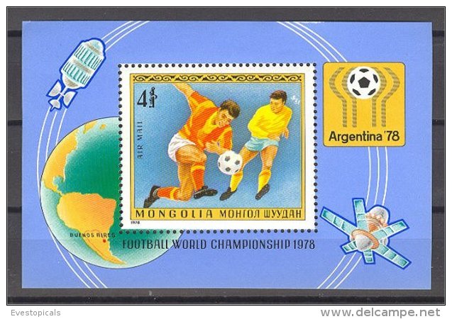 MONGOLIA, ARGENTINA 1978 SOCCER / FOOTBALL SS NH! - Mongolie