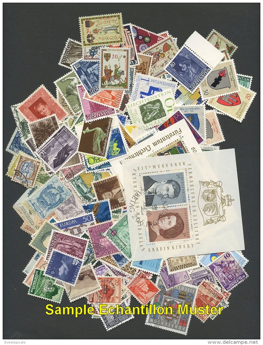 LIECHTENSTEIN, 200 DIFFERENT STAMPS COLLECTION! - Collections