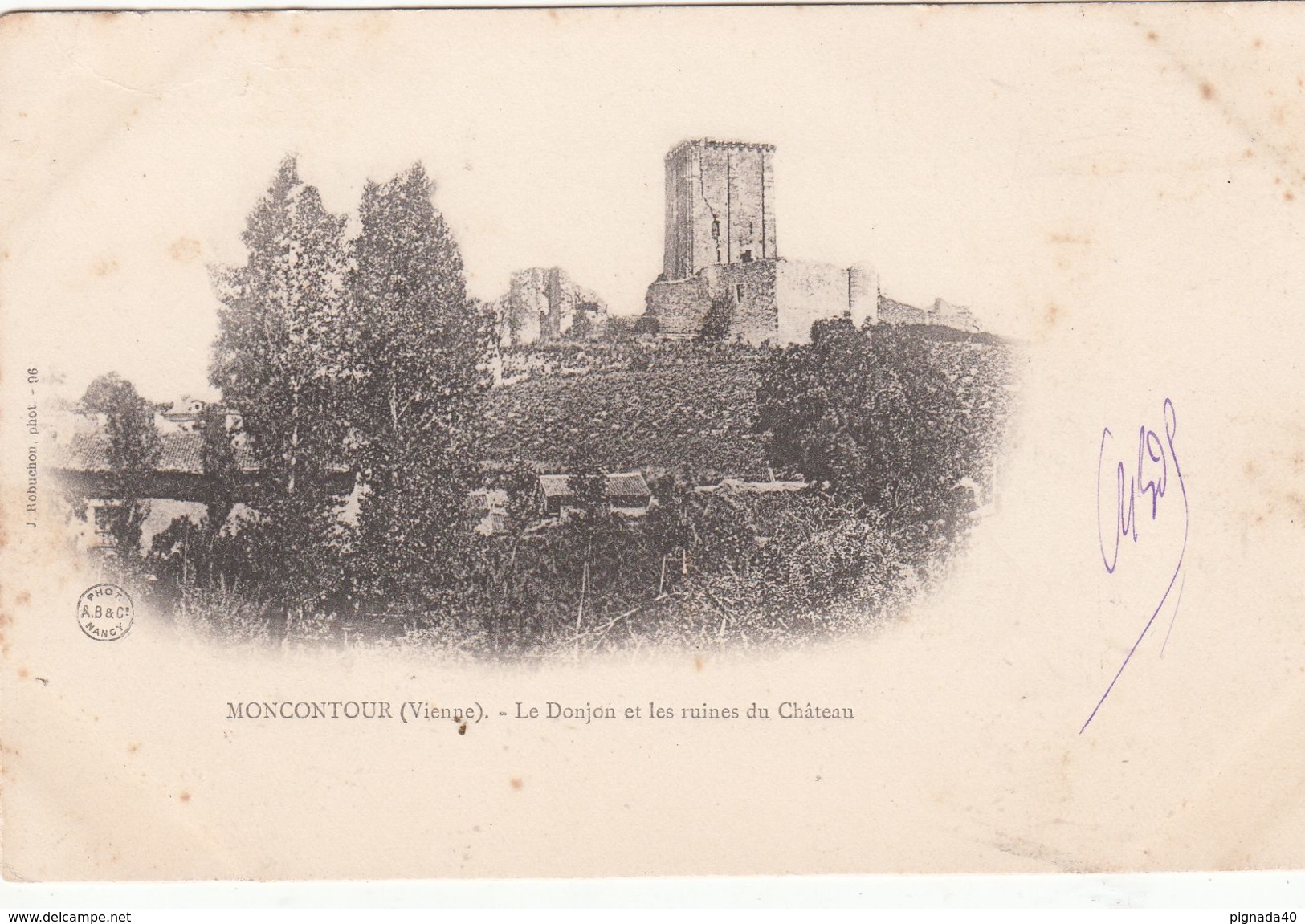 Cp , 86 , MONCONTOUR , Le Donjon Et Les Ruines Du Château - Autres & Non Classés