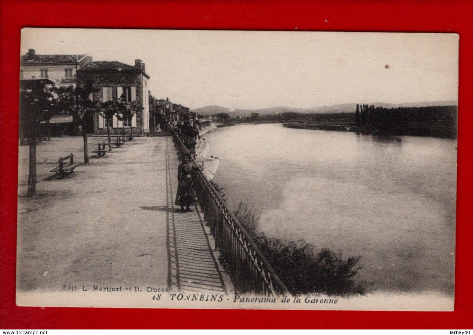 1 Cpa Carte Postale Ancienne - Tonneins Panorama Sur La Garonne - Tonneins
