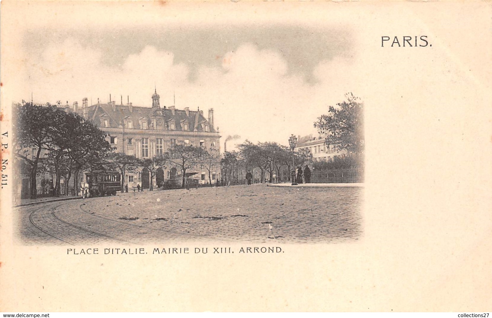 75-PARIS 13e- PLACE D'ITALIE , MAIRIE - Arrondissement: 13