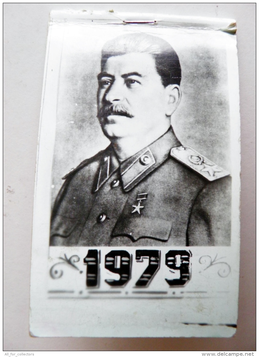 Photo Calendar From Ussr 1979 Stalin - Grand Format : 1971-80