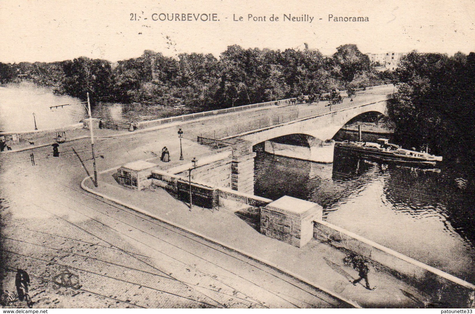 92 COURBEVOIE LE PONT DE NEUILLY PANORAMA ANIMEE - Courbevoie